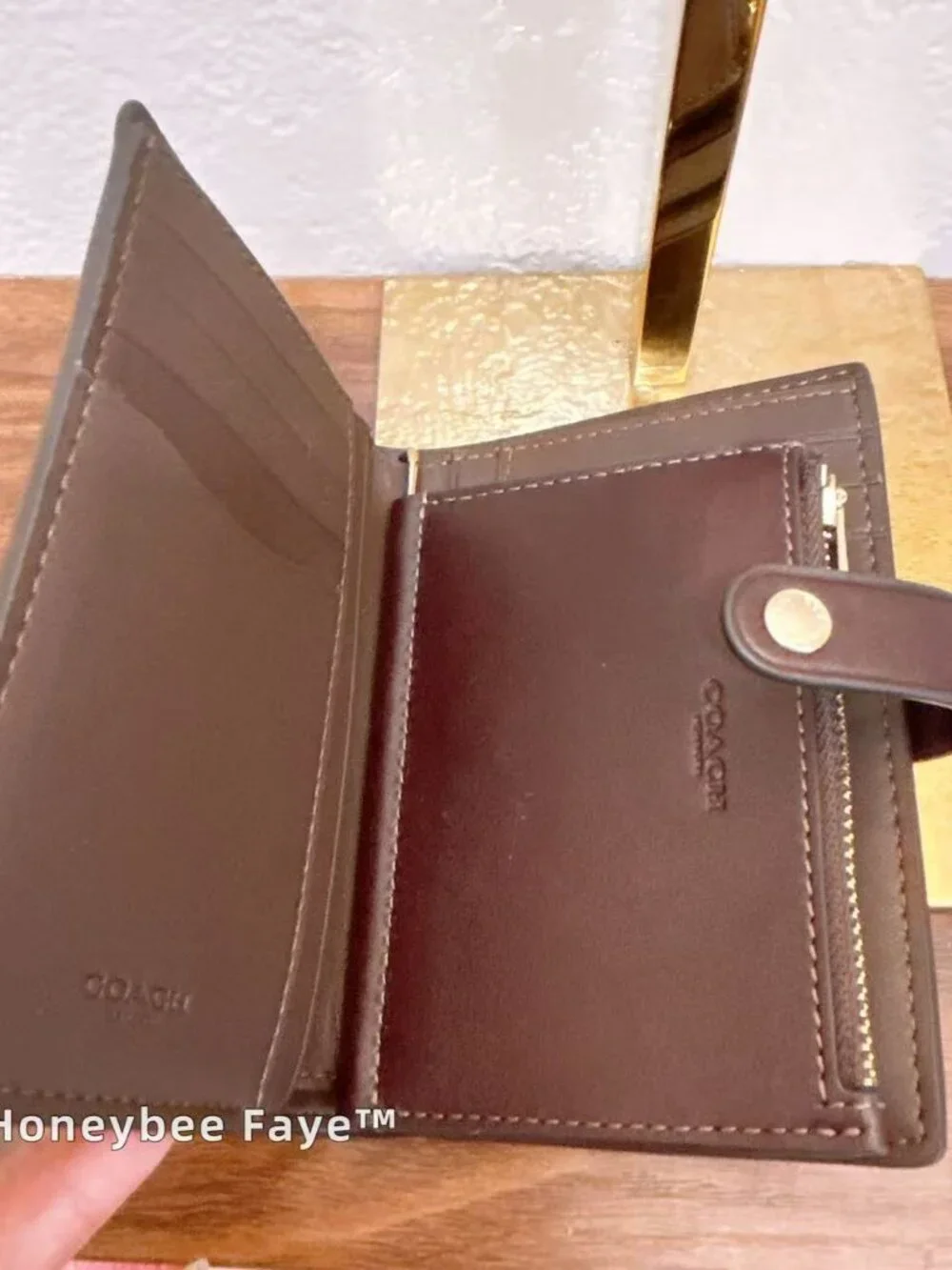 NWT Coach 2-In-1 Wallet CCL71 Gold/Espresso